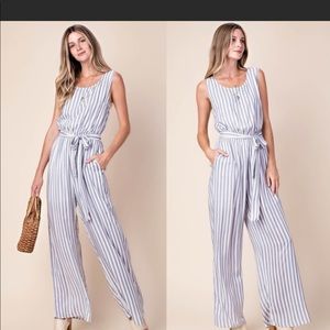 beautiful BNWT blue and white jumpsuit
